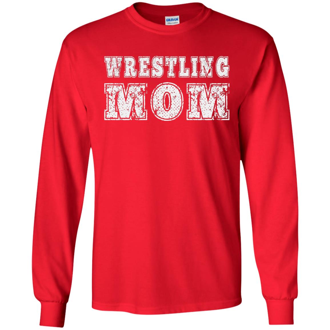 Wrestling Mom Mommy T-shirt Red