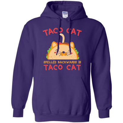 Taco Cat T-shirt Spelled Backwards Is Taco Cat Purple