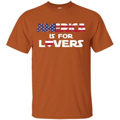 America Is For Lovers Flag Of United States Shirt Texas Orange