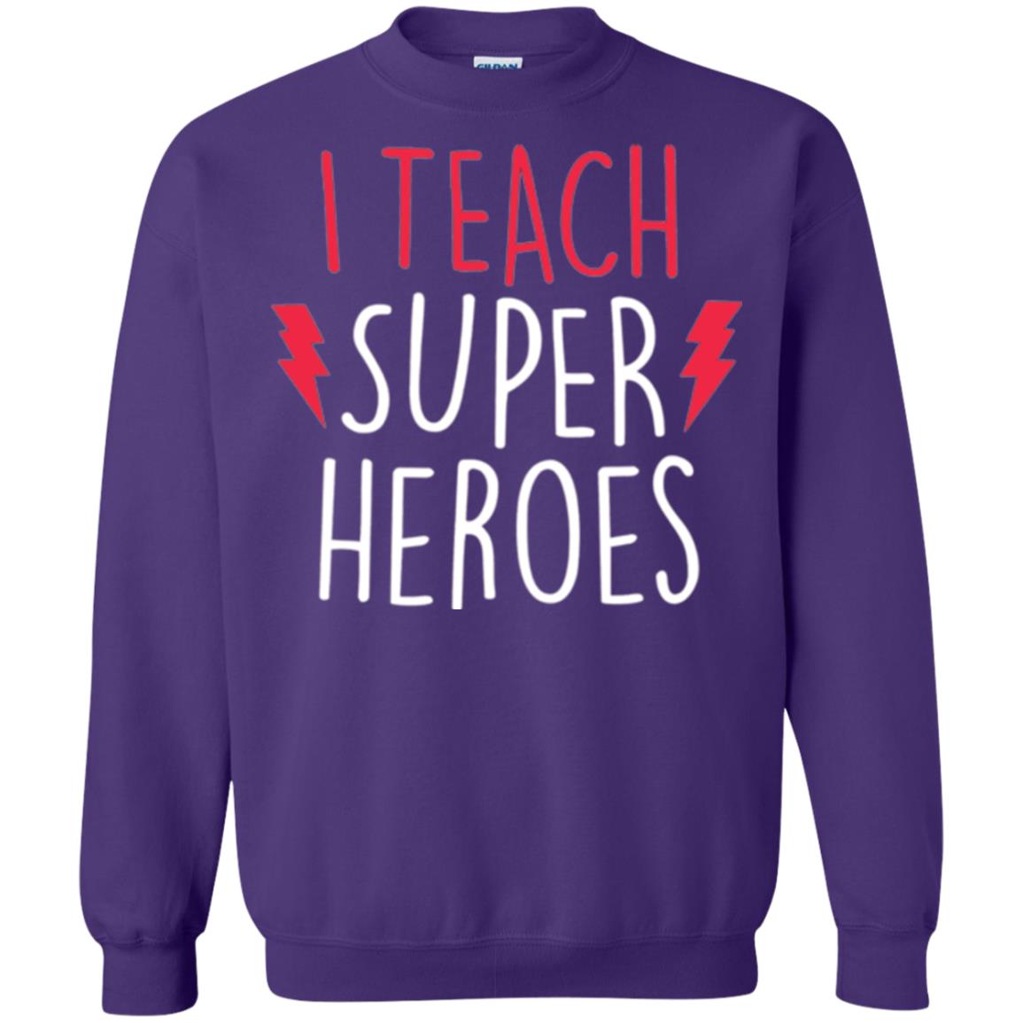 Cute Teacher T-shirt I Teach Super Heroes Purple