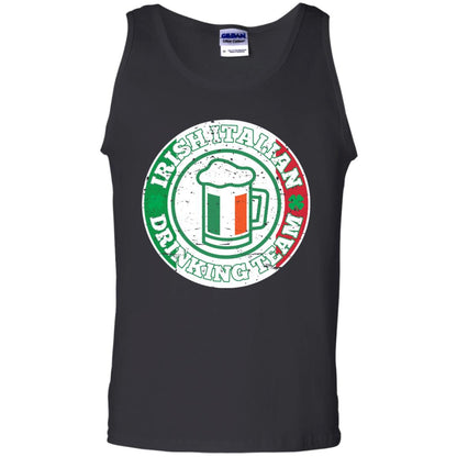 Irish Italian Drinking Team Italy Flag St Patrick_s Day T-shirt Black