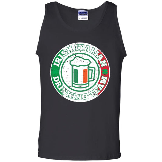 Irish Italian Drinking Team Italy Flag St Patrick_s Day T-shirt Black
