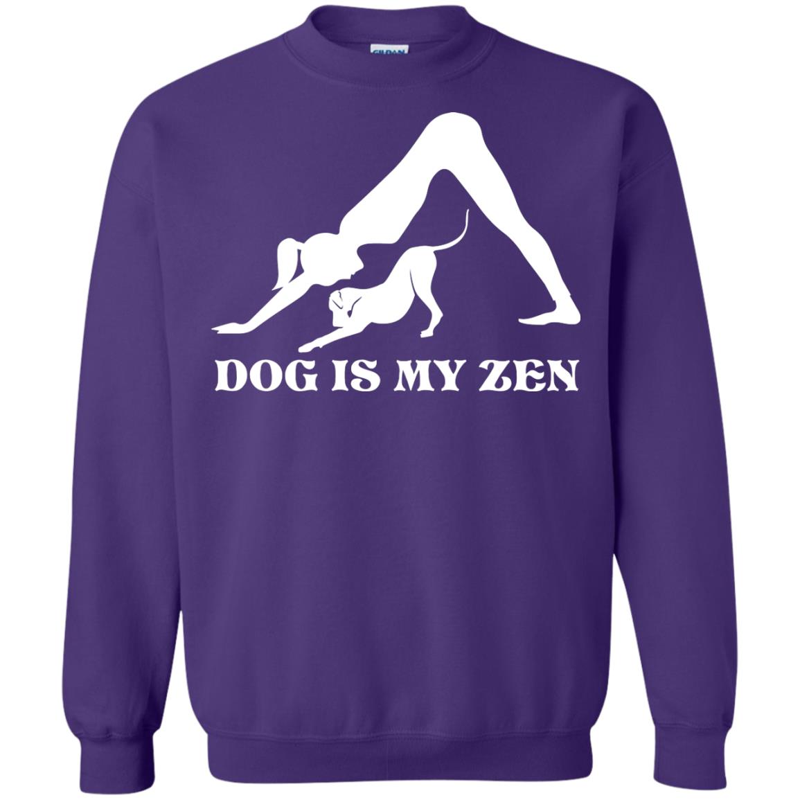 Yoga Dog T-shirt Dog Is My Zen Purple