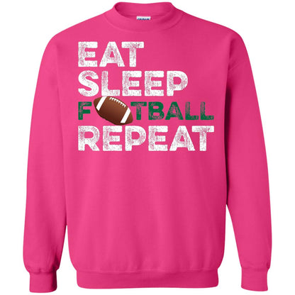 Eat Sleep Football Repeat Football Lover Shirt Heliconia