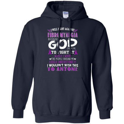 Fibromyalgia Awareness Shirt I Will Fight Against Fibromyalgia Navy