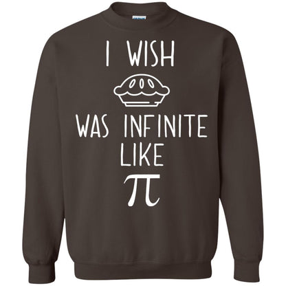Funny Pi Day Shirt I Wish Pie Was Infinite Like Pi Dark Chocolate