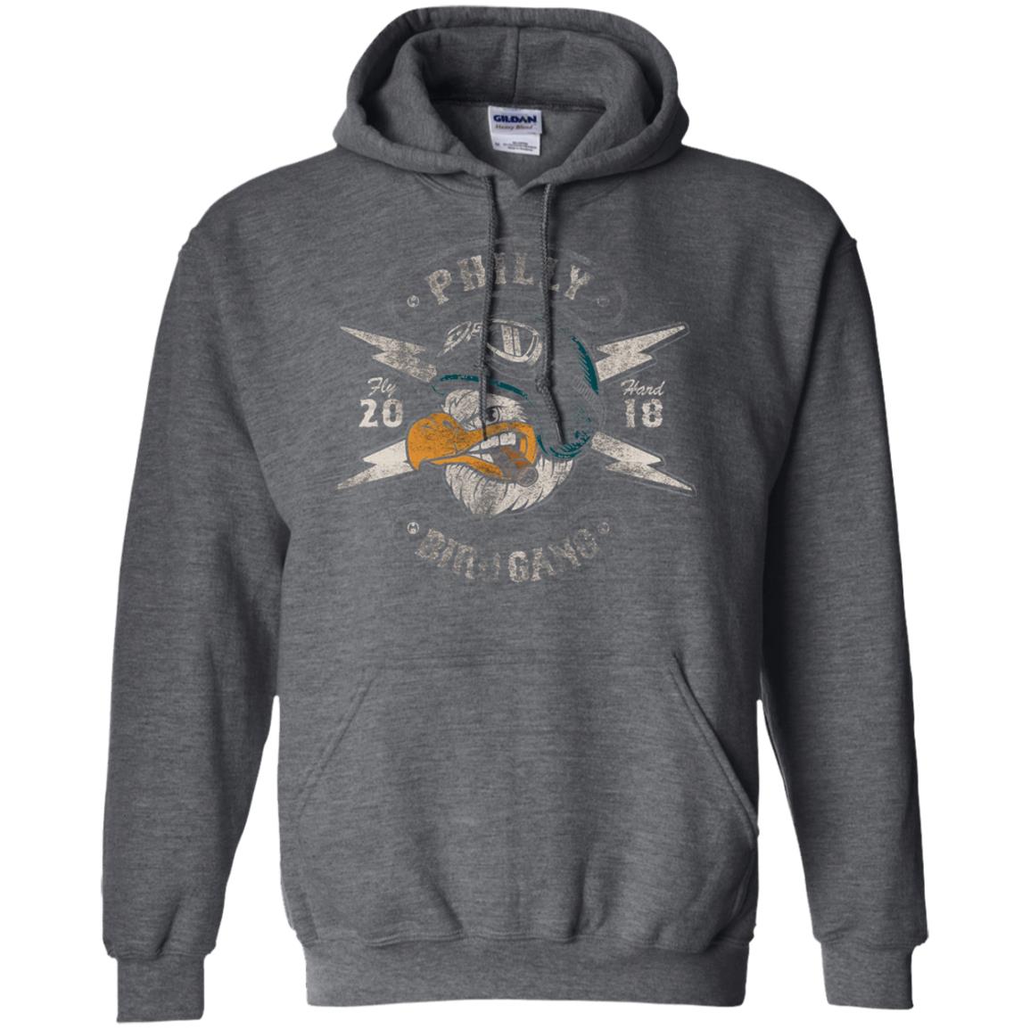 Bird Gang Eagles T-shirt Vintage Distressed Dark Heather