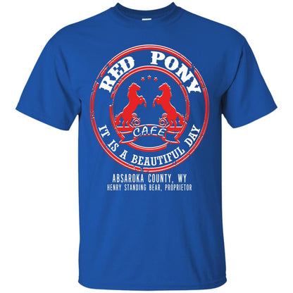 Red Pony It Is A Beautiful Day T-shirt Royal