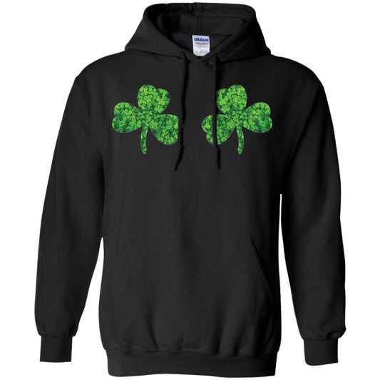 Shamrock Boobs Funny Saint Patrick_s Day T-shirt Black
