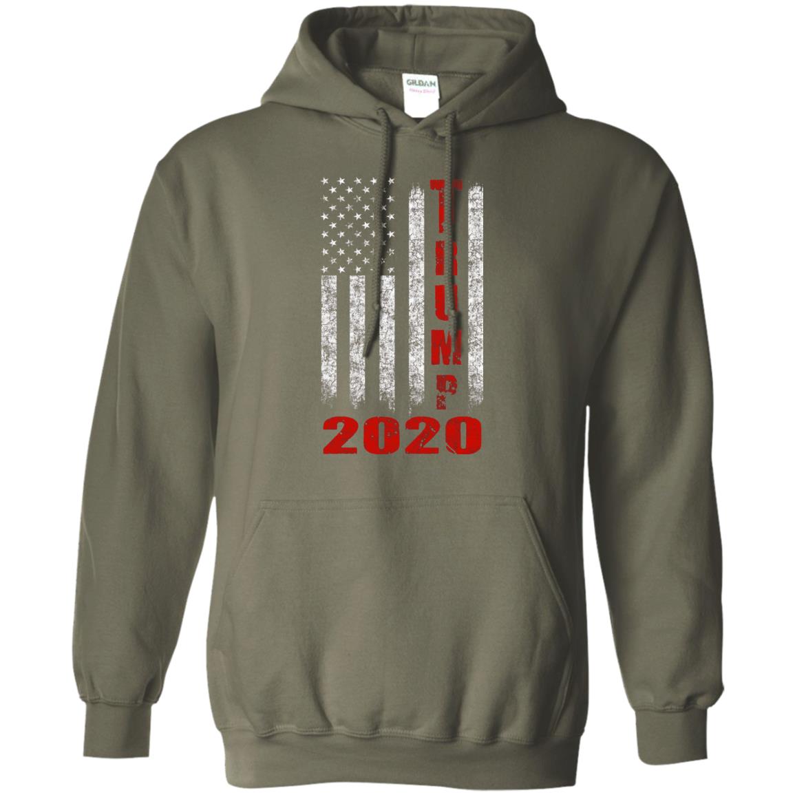 American Flag Vintage Design Trump 2020 T-shirt Military Green