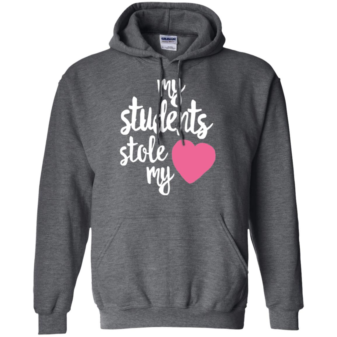 Valentine_s Day T-shirt My Students Stole My Heart Dark Heather