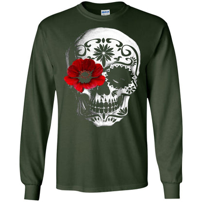 Day Of The Dead Sugar Skull Cinco De Mayo Shirt Forest Green