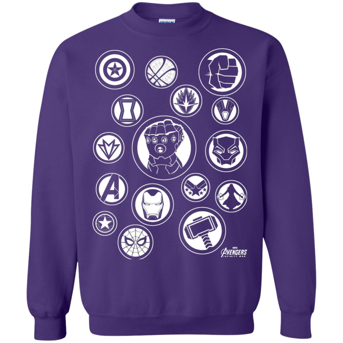 Infinity War Tonal Hero Icon Movie T-shirt Purple
