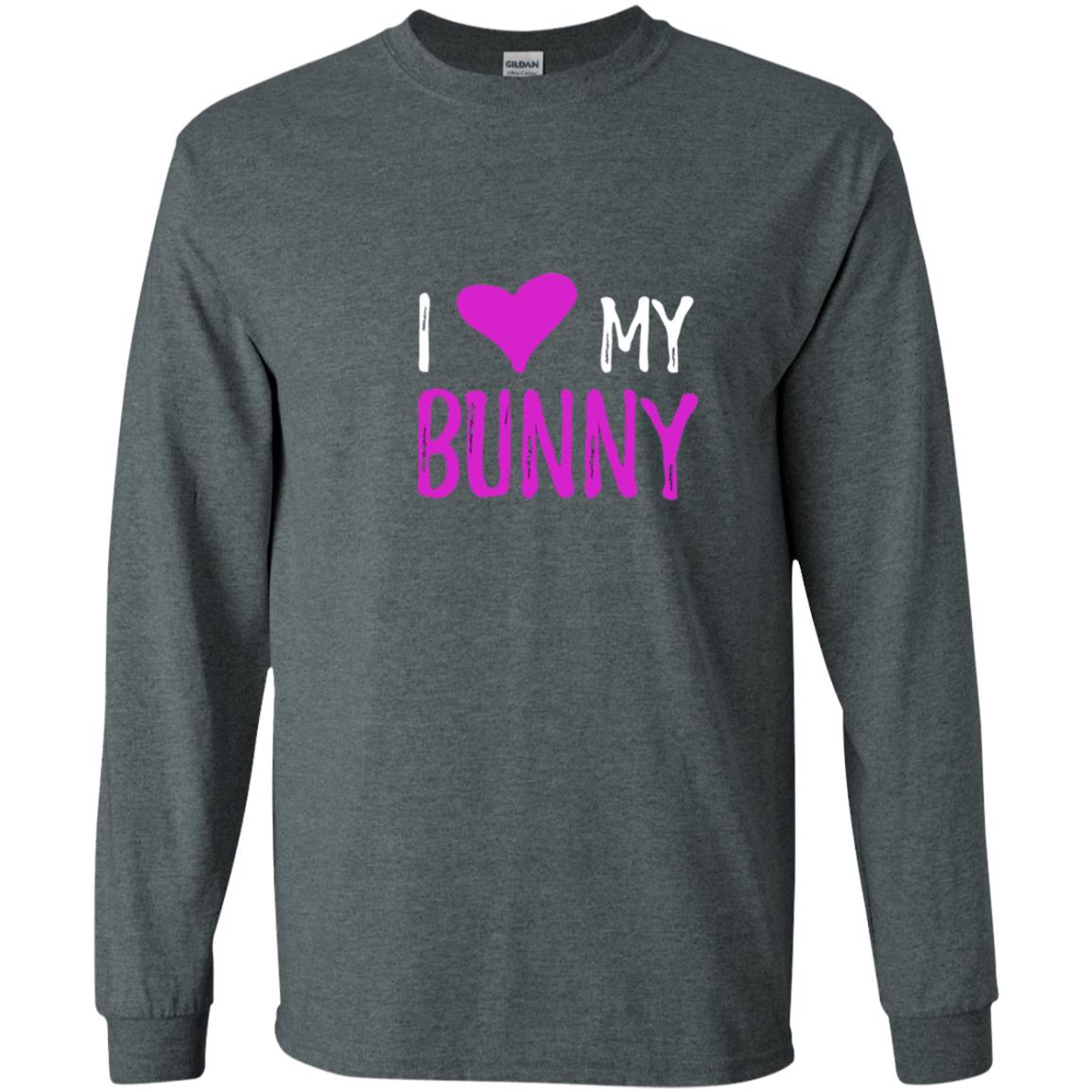 Bunny Rabbit Mom Shirt I Love My Bunny Dark Heather