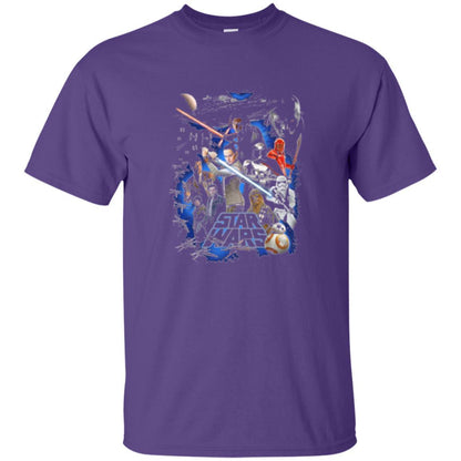 Film T-shirt Star Wars Last Jedi Classic Epic Film Poster Graphic Purple