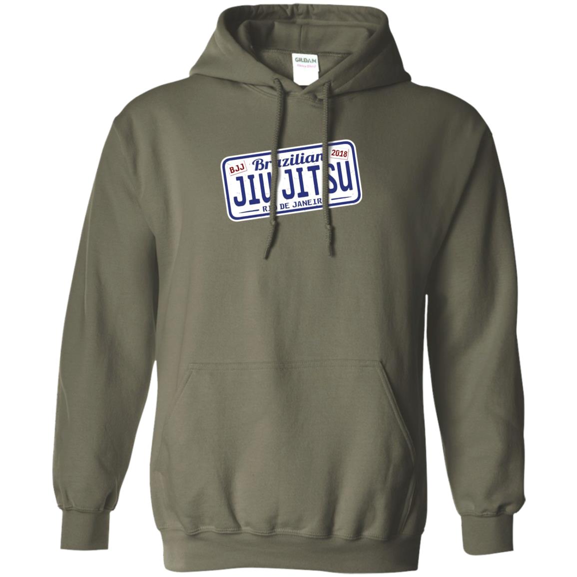 Funny Jiu Jitsu Bjj License Plate T-shirt Military Green