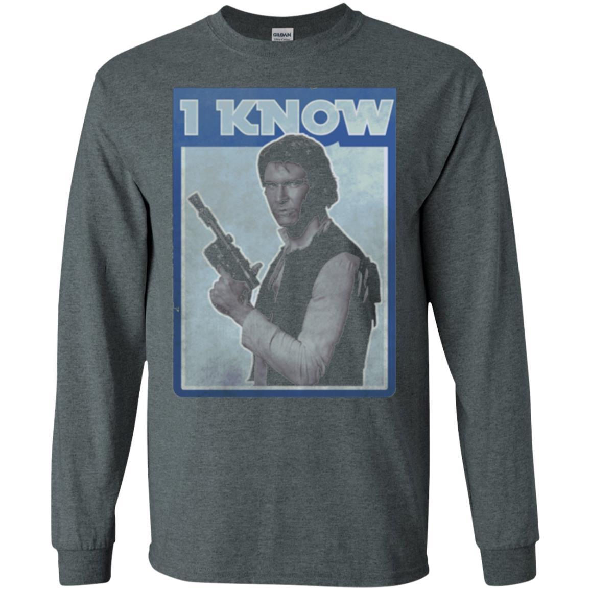 Film T-shirt Han Solo Iconic Unscripted I Know Graphic Dark Heather