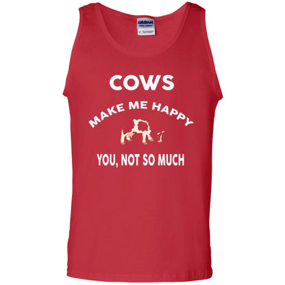 Cow Lovers T-shirt Cows Make Me Happy You Not So Much Red
