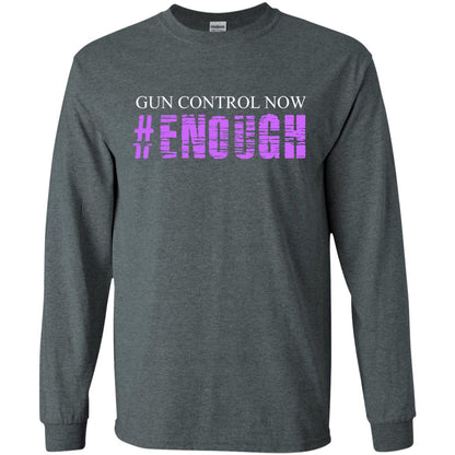 Anti Gun T-shirt Gun Control Now Enough Dark Heather