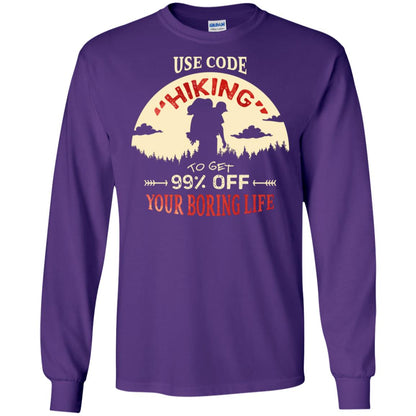 Use Code Hiking To Get 99% Off Your Boring Life Shirt Purple