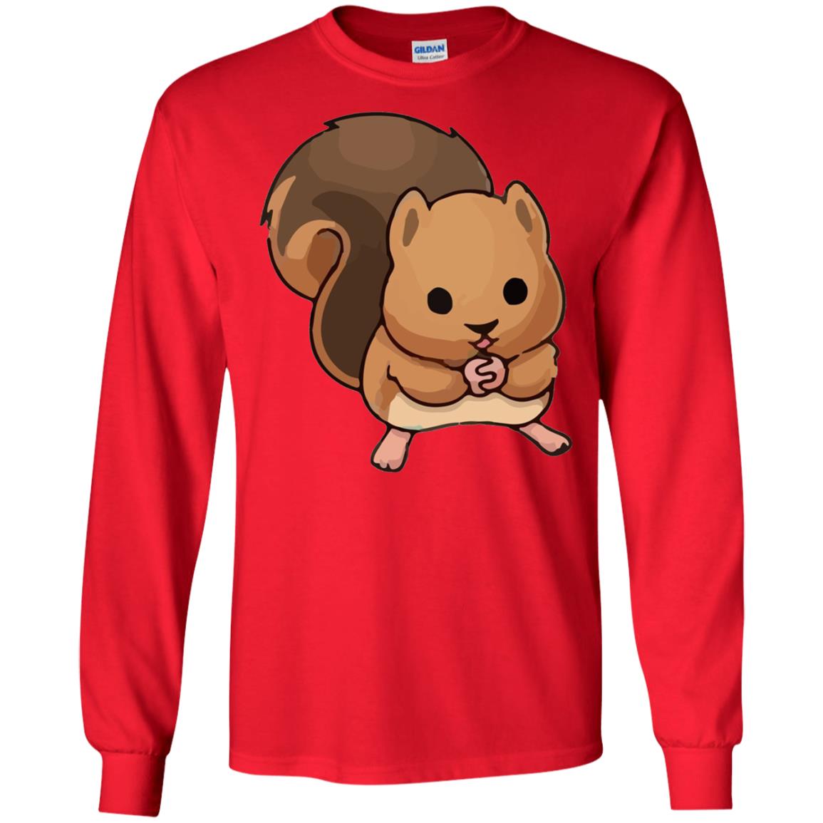 Cute Squirrel Graphic T-shirt Red