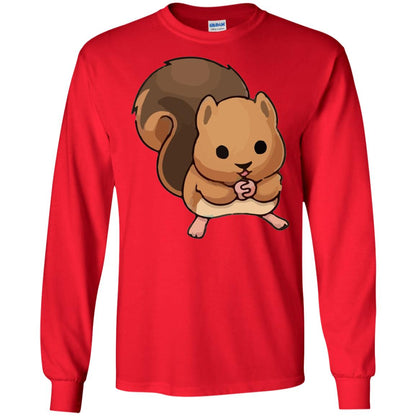 Cute Squirrel Graphic T-shirt Red