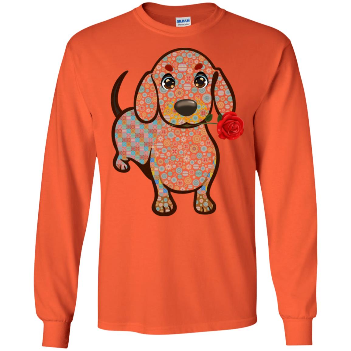 Dachshund Quilts Idea Gift Shirt For Mens Womens Orange
