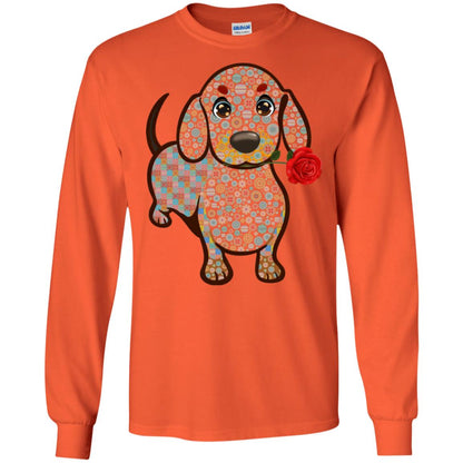 Dachshund Quilts Idea Gift Shirt For Mens Womens Orange