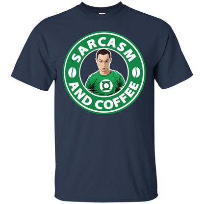 Sarcasm And Coffee T-shirt Navy