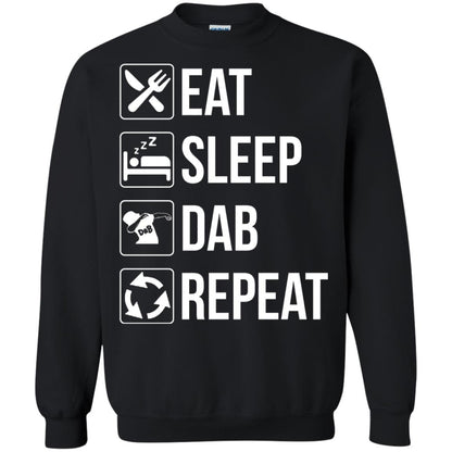 Funny Eat Sleep Dab Repeat T-shirt Black
