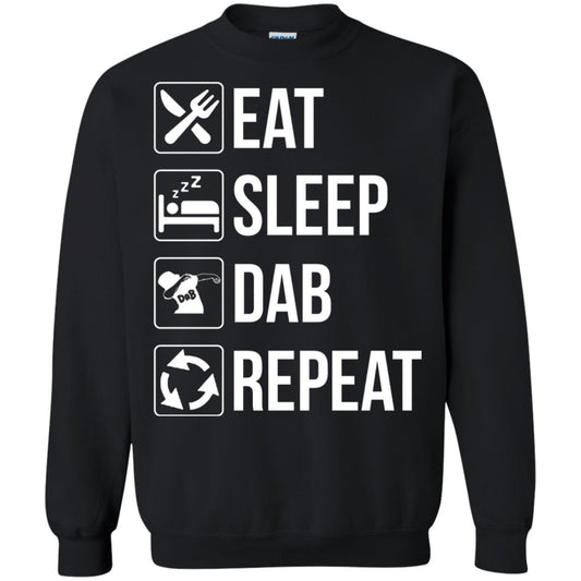 Funny Eat Sleep Dab Repeat T-shirt Black