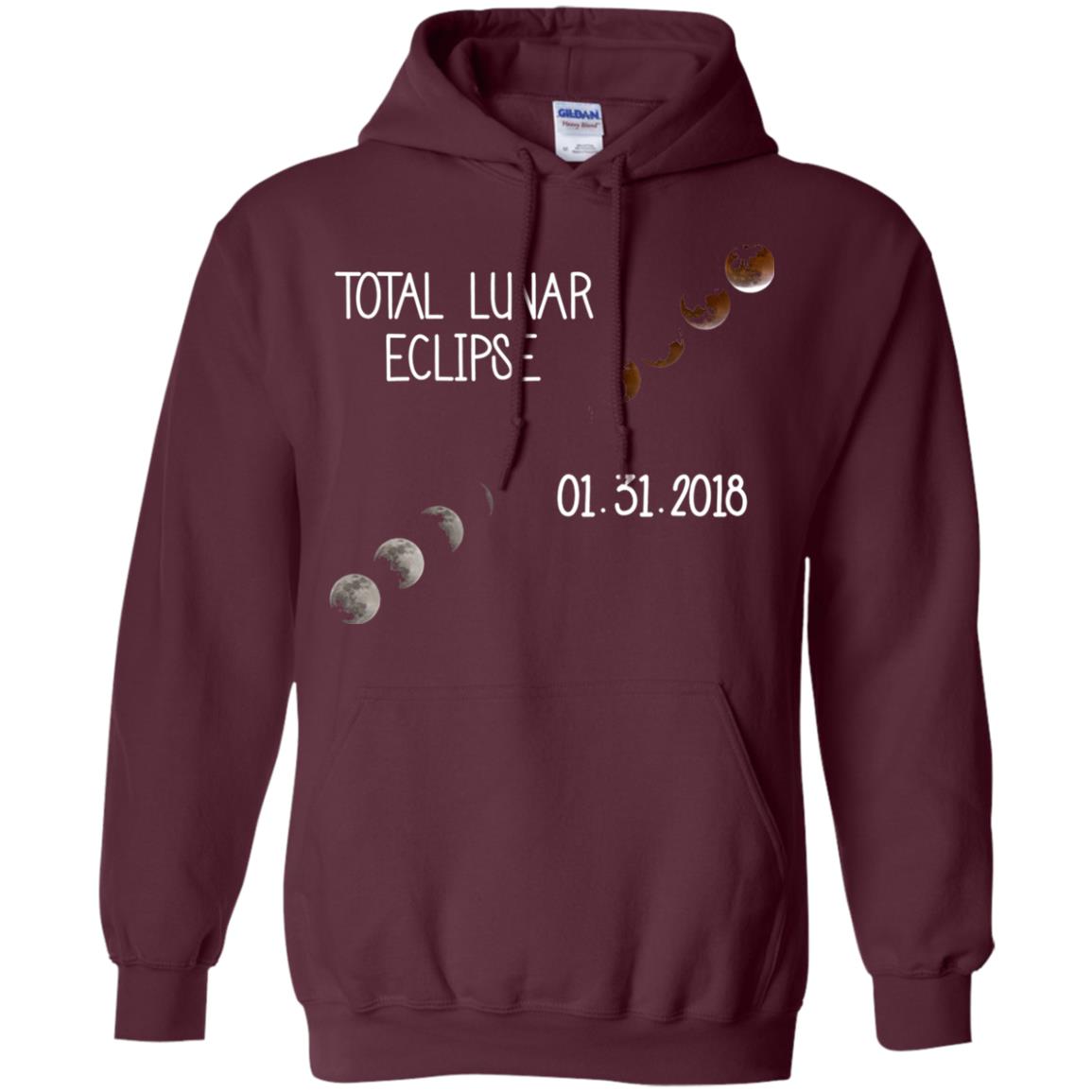 Total Lunar Eclipse 01-31-2018 Celebration Shirt Maroon
