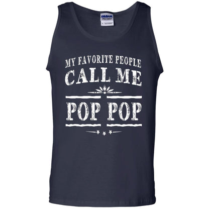 Family T-shirt My Favorite People Call Me Pop Pop Navy