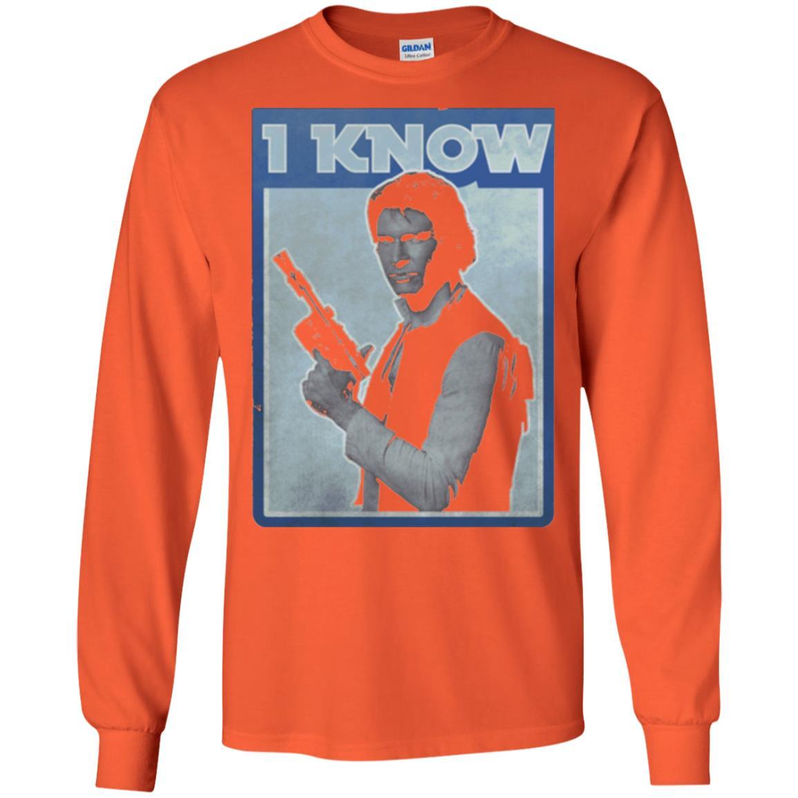 Film T-shirt Han Solo Iconic Unscripted I Know Graphic Orange