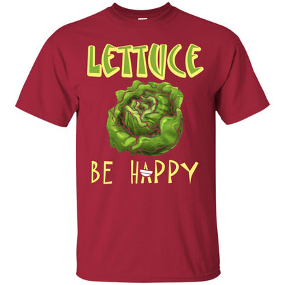 Lettuce Be Happy Lettuce Lover T-shirt Cardinal