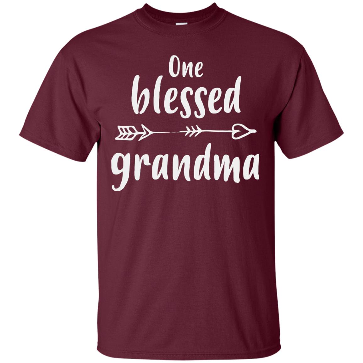 One Blessed Grandma Mothers Day Nana T-shirt Maroon