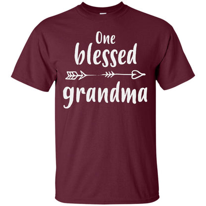 One Blessed Grandma Mothers Day Nana T-shirt Maroon