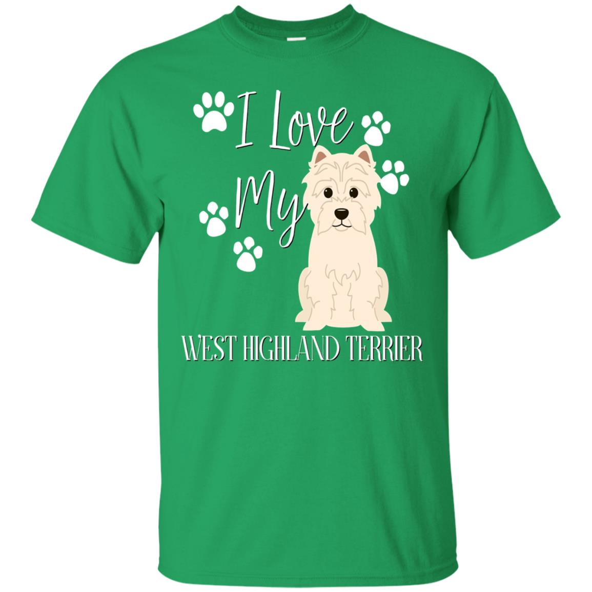 Westie West Highland Terrier Dog Shirt Irish Green