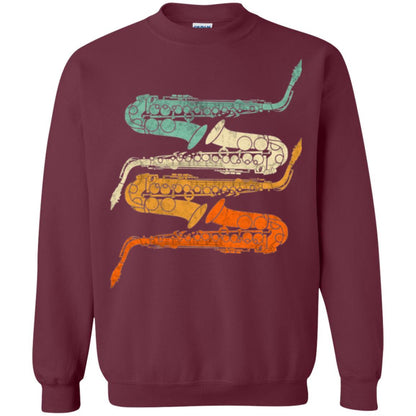 Saxophonist T-shirt Vintage Retro 70s Saxophone Maroon