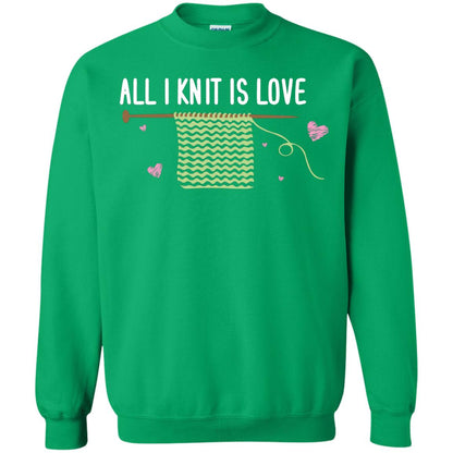 All I Knit Is Love Crocheting Lover Shirt Irish Green