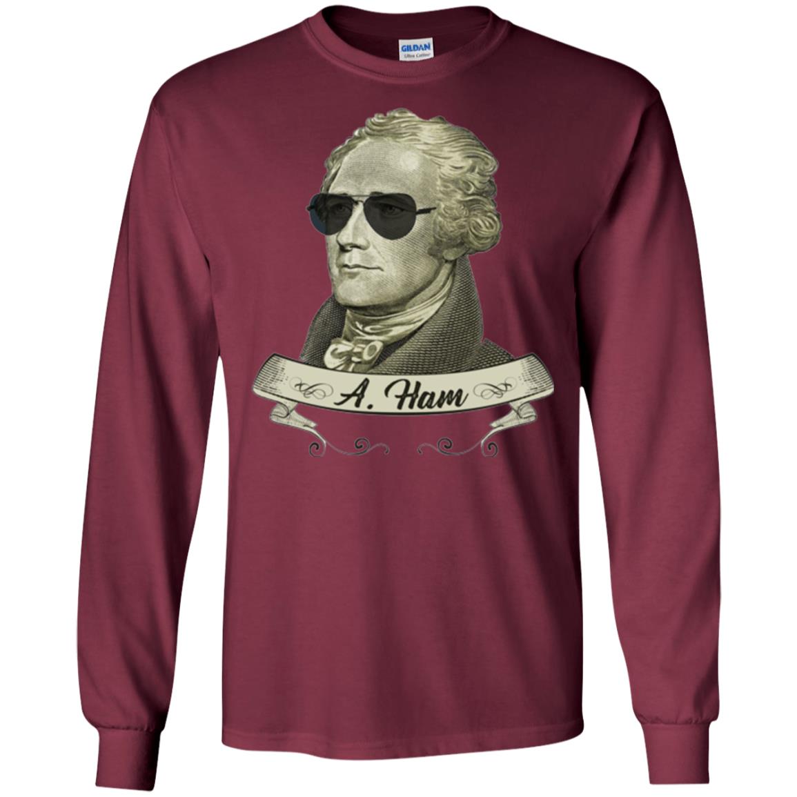 Funny Hamilton T-shirt Maroon