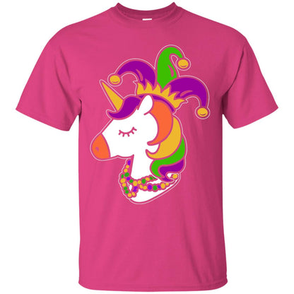 Unicorn Funny Mardi Gras T-shirt Heliconia