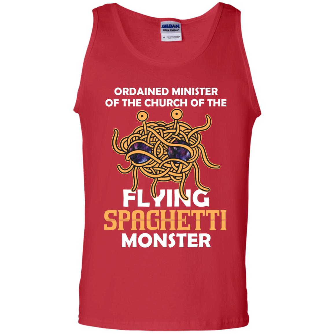 Ordained Minister Of The Church Of The Flying Spaghetti Monster Pastafarian T-shirt Red