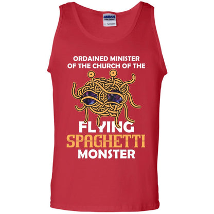 Ordained Minister Of The Church Of The Flying Spaghetti Monster Pastafarian T-shirt Red