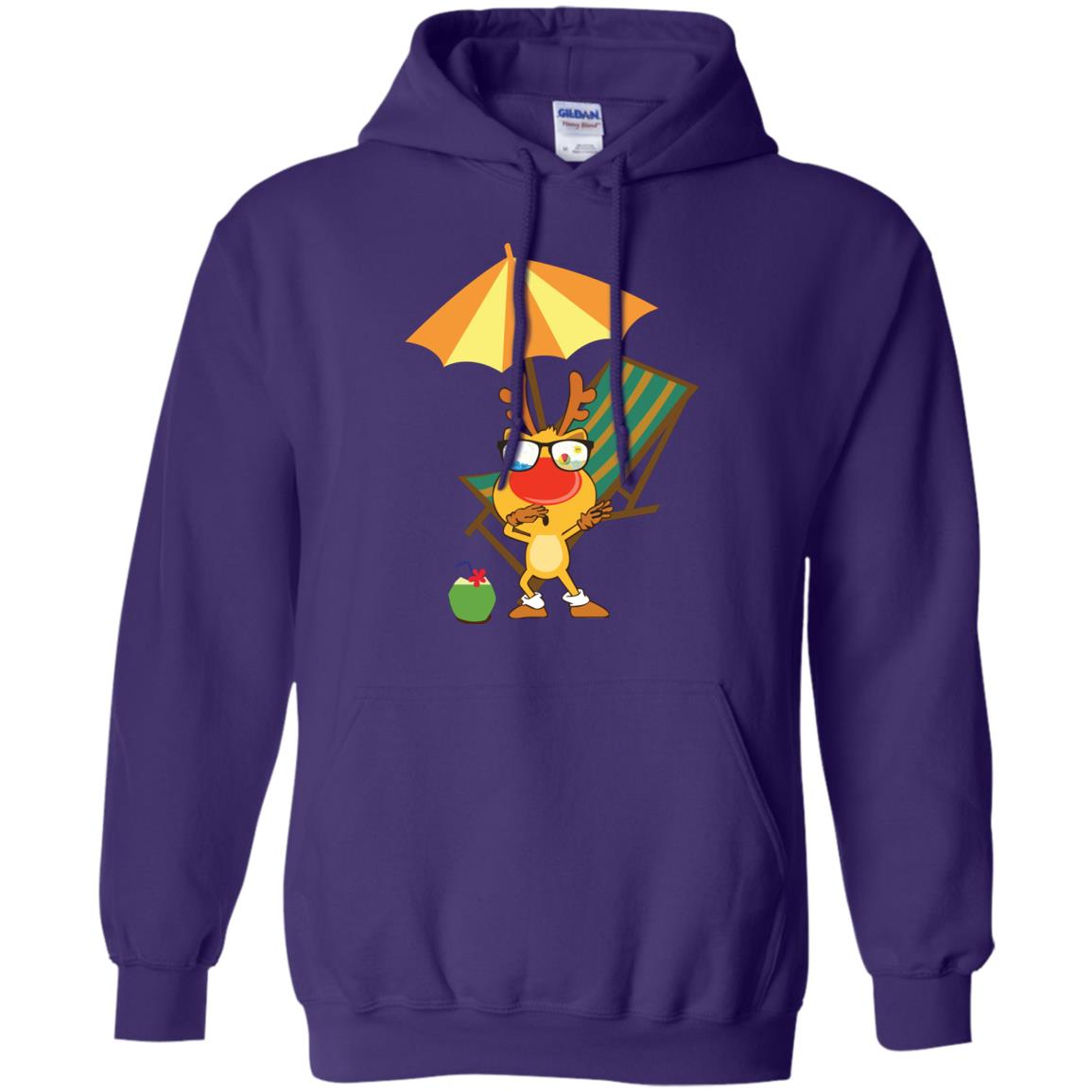 Dabbing Reindeer With Sunglasses Celebrate Xmas In July 2018 Shirt Purple