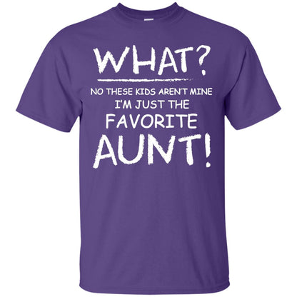 What No These Kids Aren't Mine I'm Just The Favorite Aunt Shirt Purple