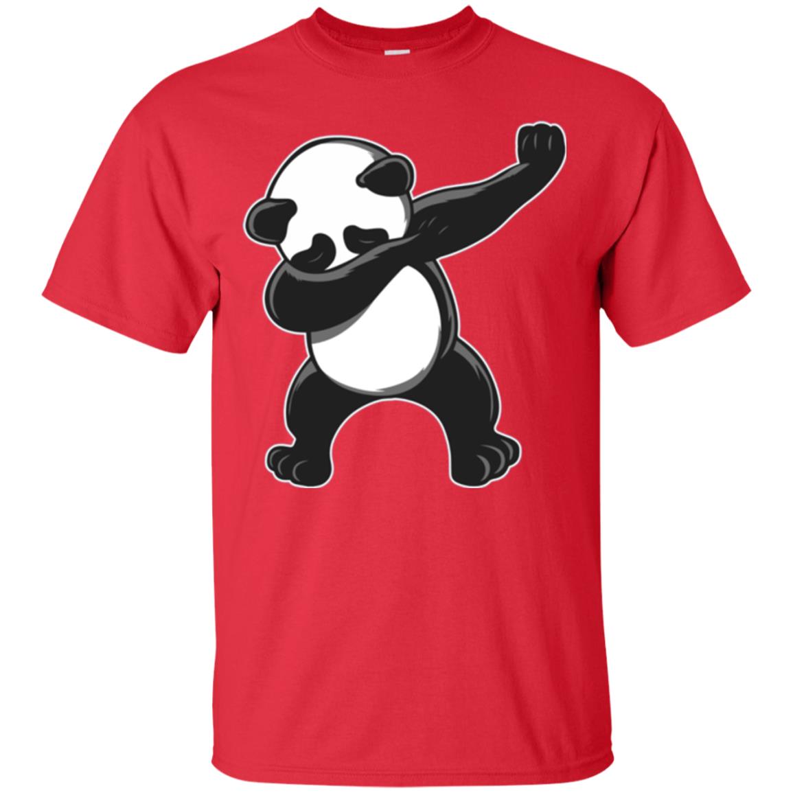 Funny Panda Dab T-shirt Cute Dabbing Panda Red