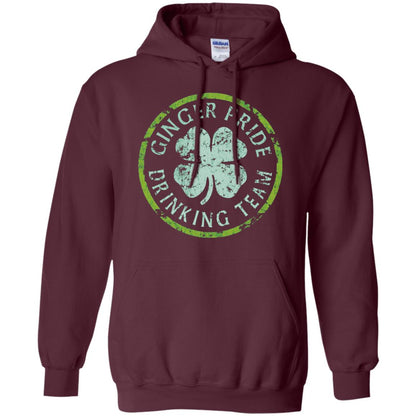 Funny Ginger Pride Drinking Team Irish T-shirt Maroon