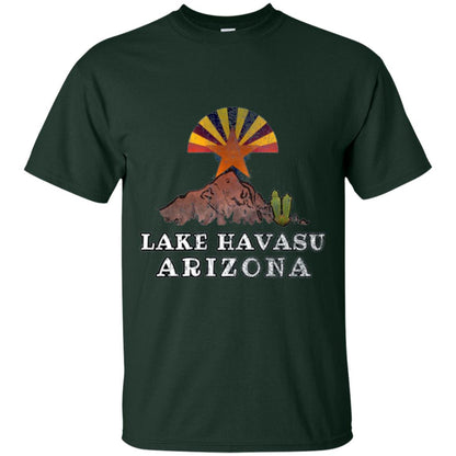 Lake Havasu Arizona T-shirt Flag Inspired Desert Scenery Forest Green