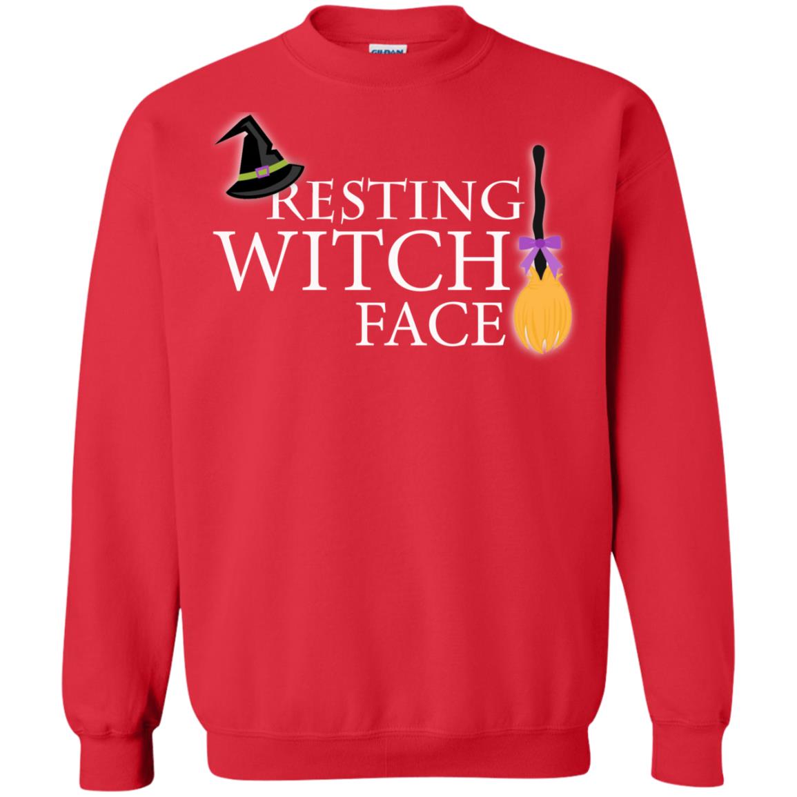 Reasting Witch Face Shirt Red